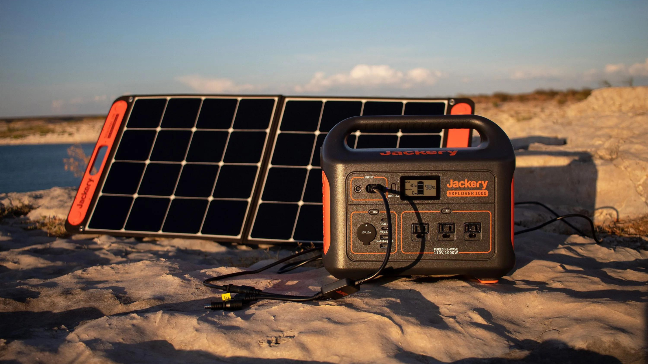 Sign-up to win a Jackery Explorer Portable Generator with Solar Charger.
